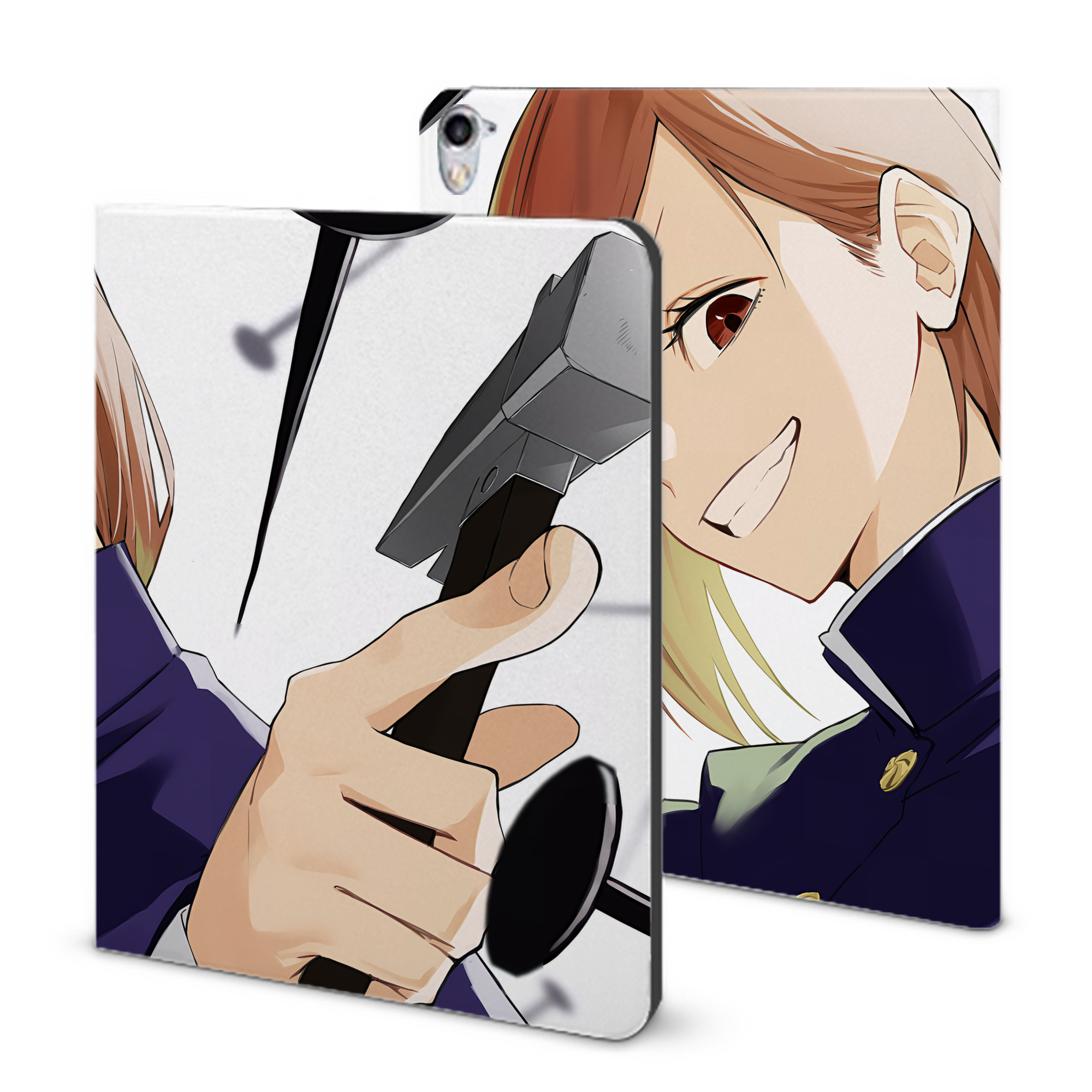（画像用） 呪術廻戦 Jujutsu Kaisen IPad ケース ブック型 PUレザー TPU 耐衝撃 軽量 薄型 ペン収納なし 全面保護 IPad 各モデル対応